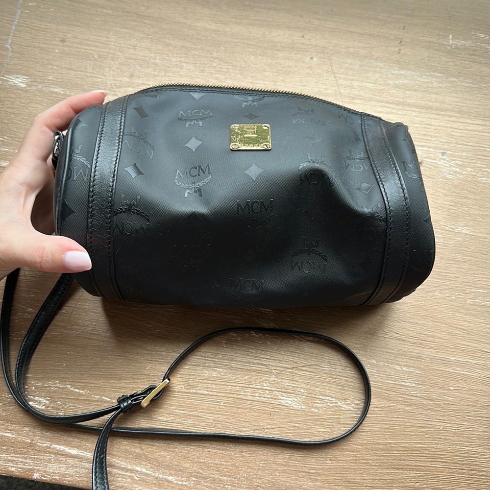 MCM Visetos Barrel Bag